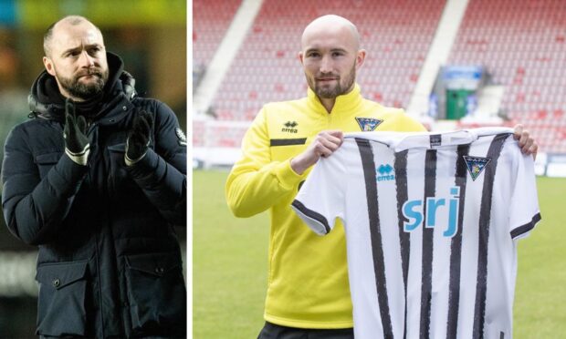 James McPake said Chris Kane adds experience to the Dunfermline team. Images; SNS and Craig Brown/DAFC.