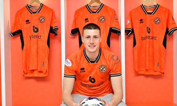 Sam McClelland in the Dundee United dressing room.