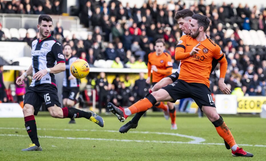 Nicky Clark scores for Dundee United against St Mirren in the Scottish Cup. 