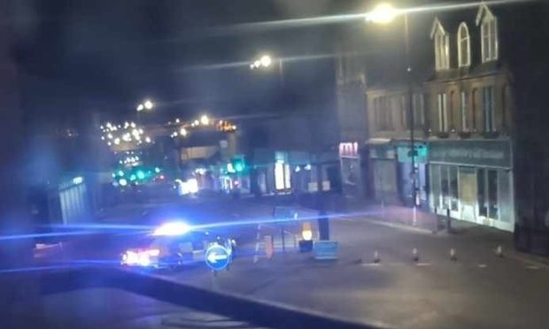 Police closed Cowdenbeath's High Street on Wednesday night as part of investigations into a crash in December. Image: Fife Jammer Locations/FJL Services