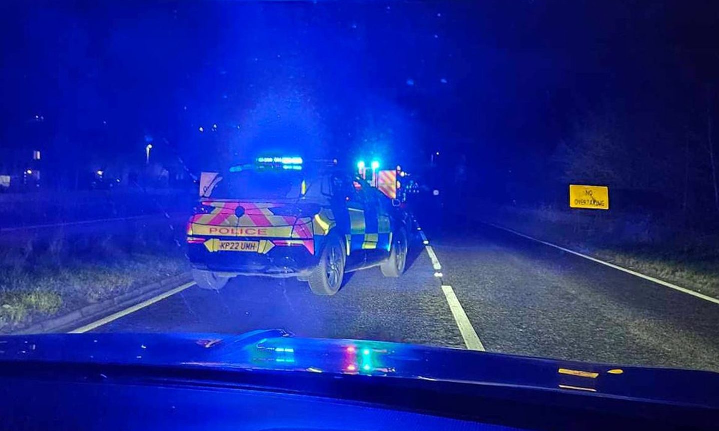 A911 Driver taken to hospital after 3car crash near Markinch, Fife