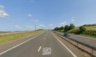 The M90 was closed northbound near the Broxden roundabout due to the crash. Image: Google Street View