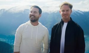 Martin Compston (left) and Phil MacHugh in Norway for Martin Compston's Norwegian Fling. Image: BBC Scotland