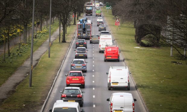 The Evening Telegraph, No CR Number, General views of Dundee during the Covid-19 pandemic. Picture shows; the Kingsway looking busy even after the announcement of a lockdown. Tuesday 23rd March, 2020.  Mhairi Edwards/DCT Media