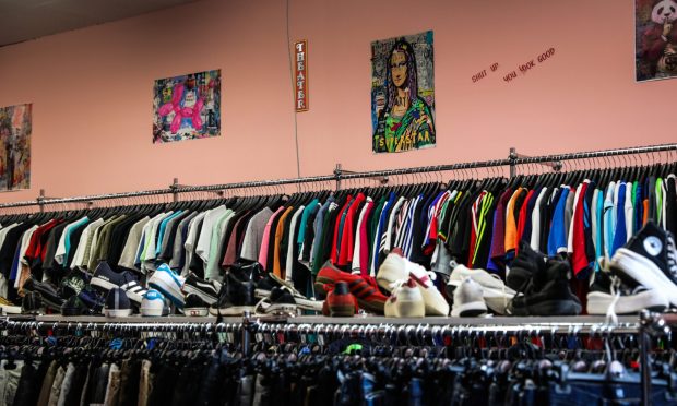 Inside new Dundee second-hand clothes shop Thrift City. Image: Mhairi Edwards/DC Thomson