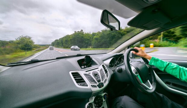 Fife cars driving on road