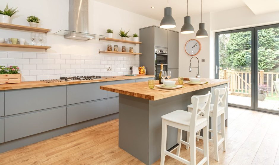 kitchen with island