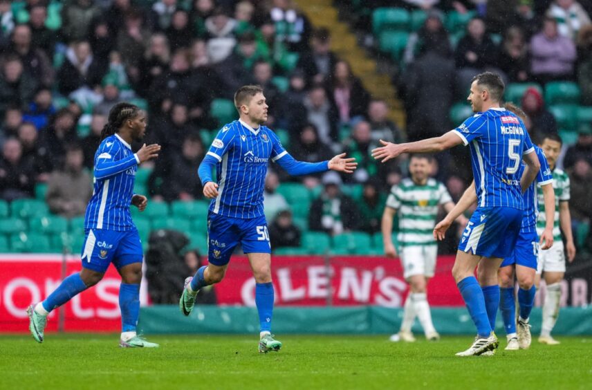 Connor Smith after scoring against Celtic. 