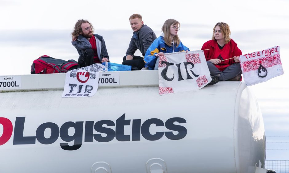 This is Rigged protest in Grangemouth