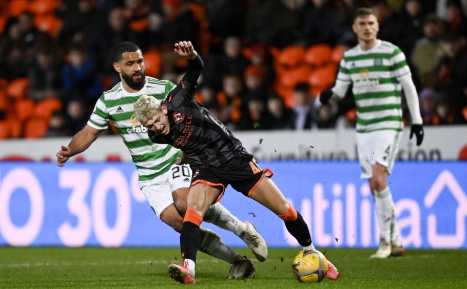 Miller Thomson's testing Dundee United debut up against Celtic star Cameron Carter-Vickers