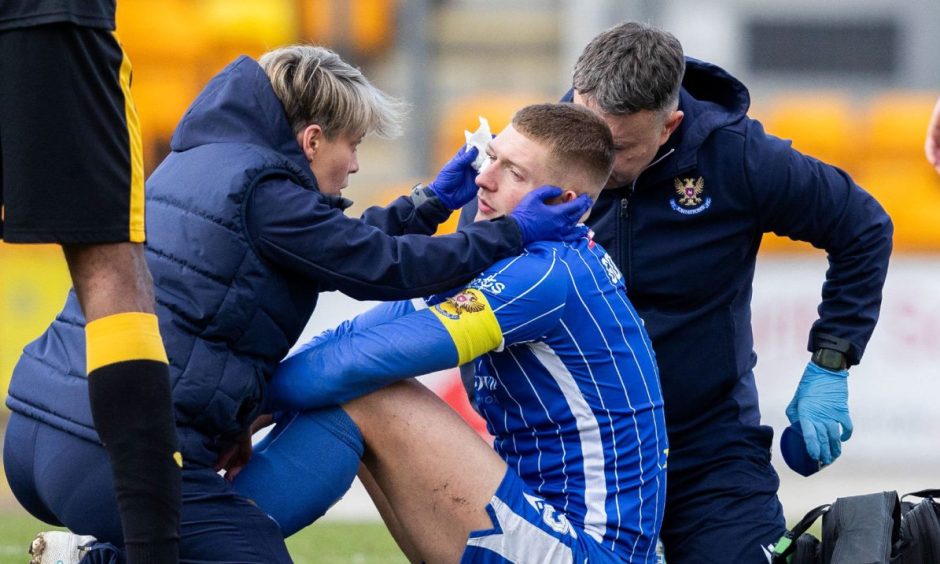St Johnstone's Liam Gordon was also forced off with an injury.