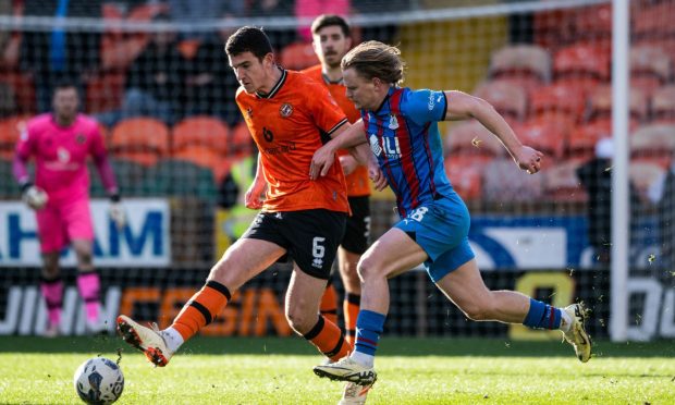 Ross Graham in full flow against Inverness after replacing Kevin Holt