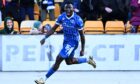 Adama Sidibeh: The St Johnstone striker started his football journey at the other end of the pitch. Image: SNS