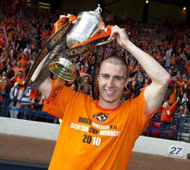 Sean Dillon lifted the Scottish Cup with Dundee United in 2010.