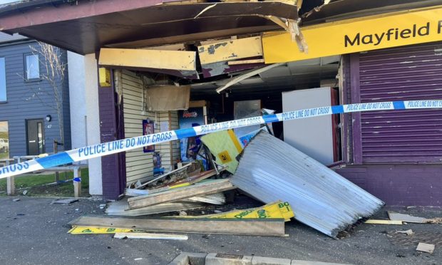 The Mayfield Foodstore was driven into on Friday