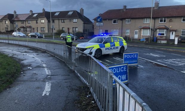 Police have closed a section of Balgowan Avenue. Image: James Simpson/DC Thomson