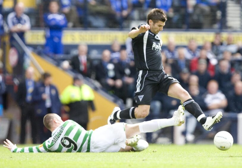 Mark Burchill, representing Dunfermline, in his second losing Scottish Cup final effort in four years
