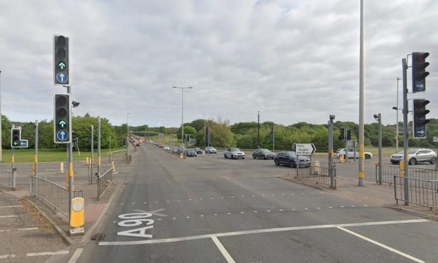 The crash happened on Forfar Road in Dundee, near Caird Park. Image: Google Street View