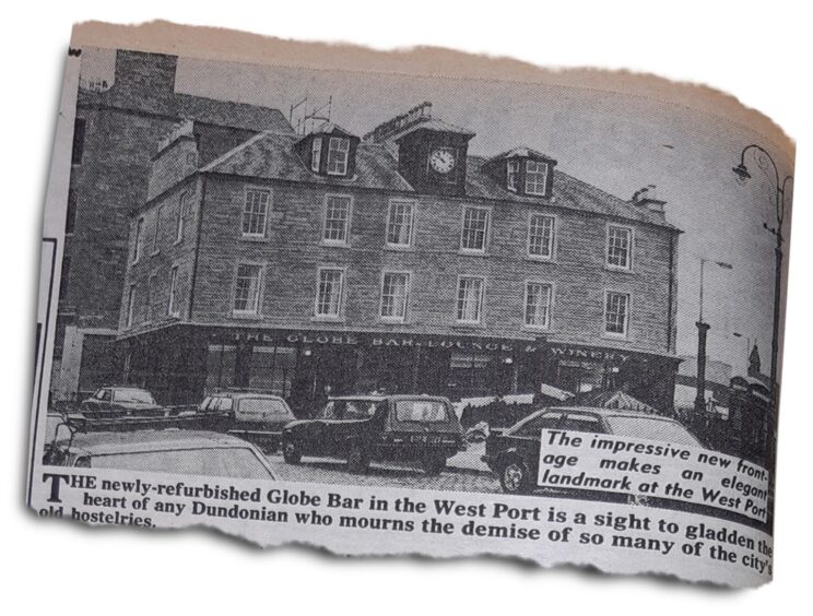 A picture from an advertising feature showing the famous clock on the building. 
