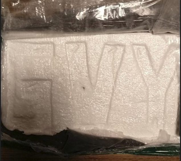 Picture of cocaine found on Aaron Bradford's encrypted phone
