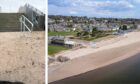 The new handrail at Broughty Ferry beach