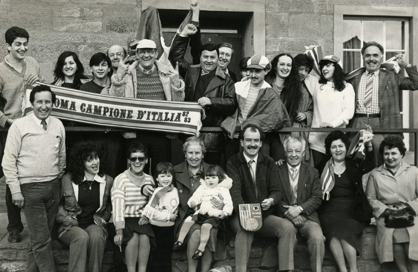 Roma supporters in Dundee in 1984.
