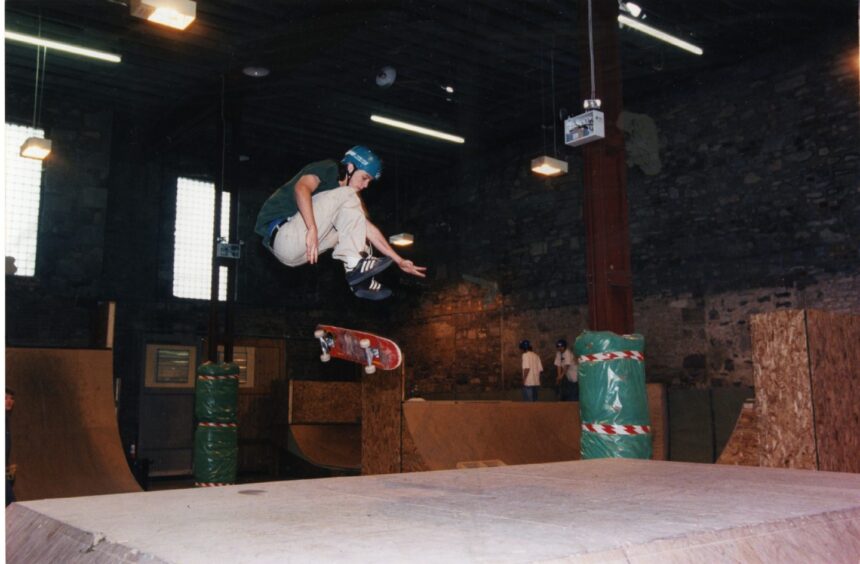 Martin Winter of Dundee enjoying the Factory Skate Park in 1998.