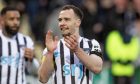 Chris Hamilton claps the Dunfermline Athletic F.C. supporters.