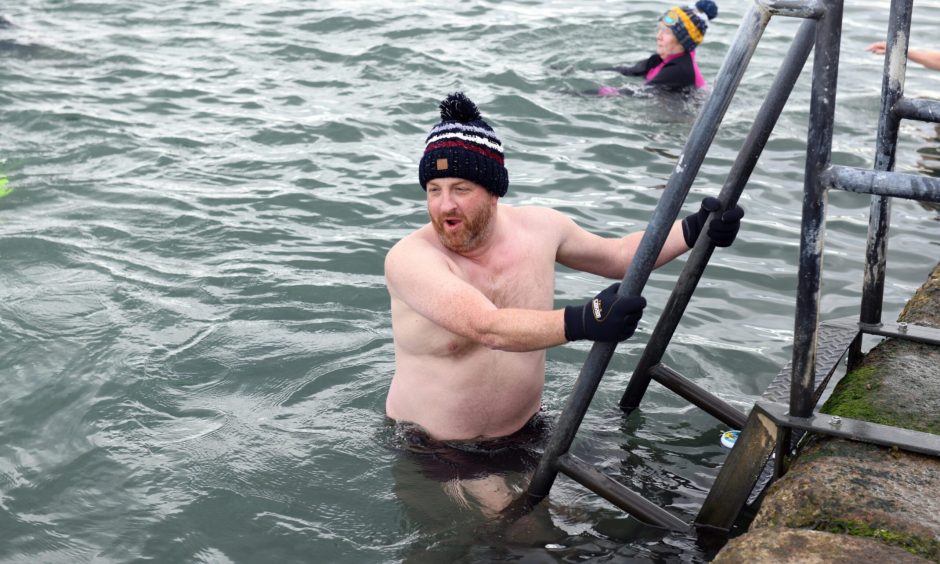Brrr - the water looks cold for a dook in Anstruther