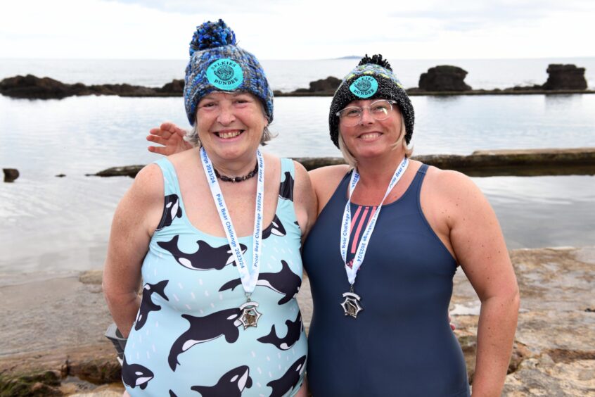 Margaret Fitzsimmons and Tracy Fraser were among those who took the plunge. 