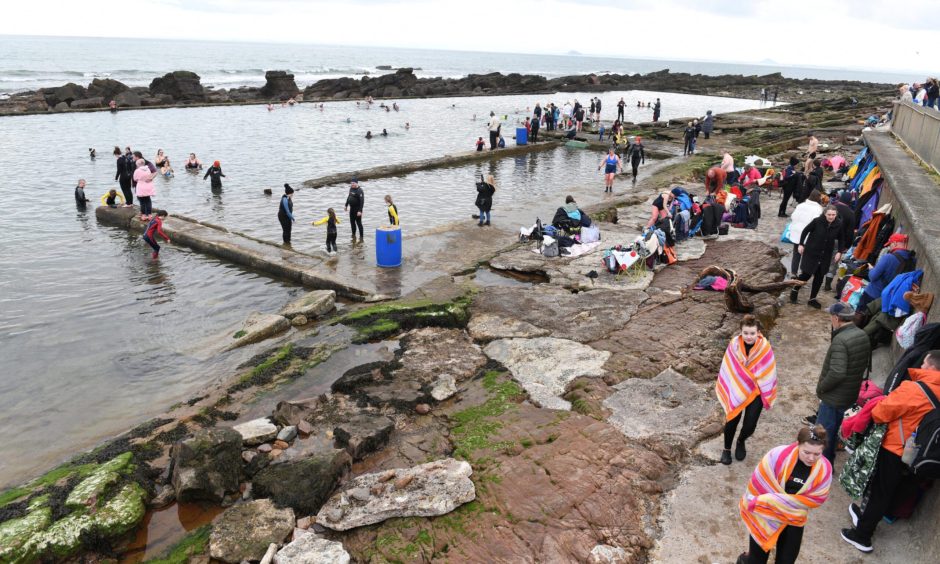 The event took place at Cellardyke bathing pool.