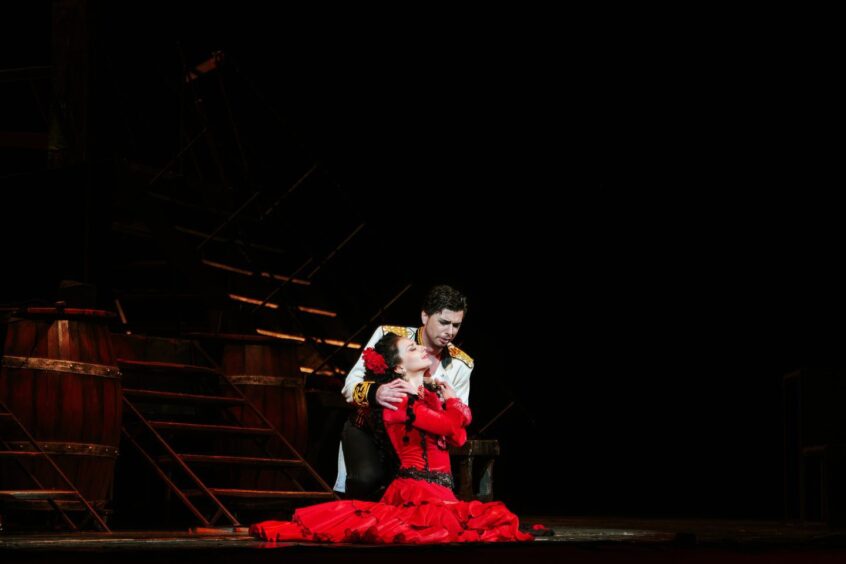 The opera, by the Ukrainian National Opera, follows femme fatale Carmen.