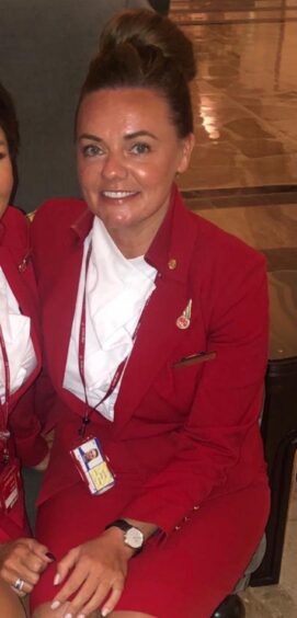 Chelley Pinchard has been able to return to work as a flight attendant for Virgin Atlantic after her brain tumour diagnosis.