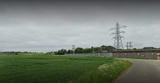 The Balwyllo battery storage site is beside a substation near Bridge of Dun. Image: Google