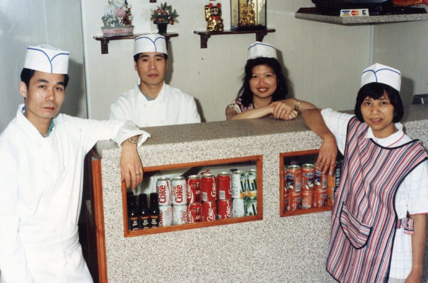 The takeaway staff inside the popular eatery.