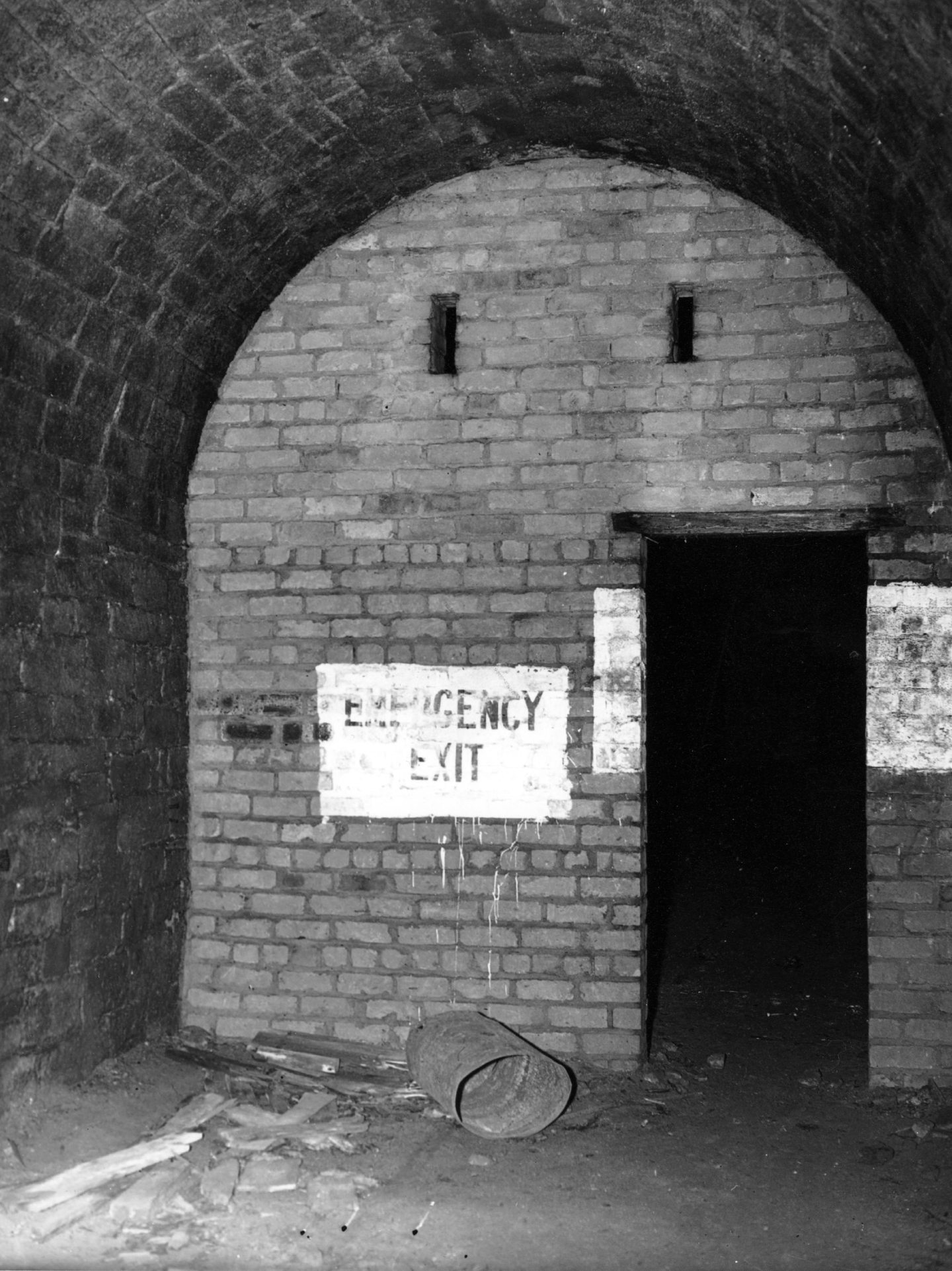 The emergency entrance to the brick-built Law Tunnel 