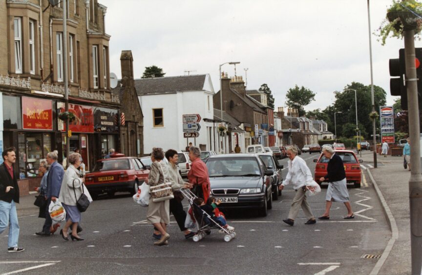 People use the crossing on the High Street in Monifieth