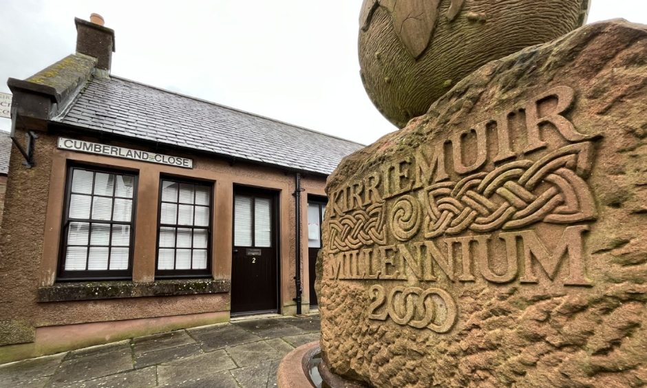 Kirriemuir's Millennium fountain sits in Cumberland Close.