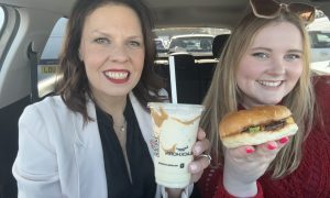 Restaurant boss Julie Wijkström and food and drink journalist Joanna Bremner try out the offering from BlackHorn Burgers, St Andrews.