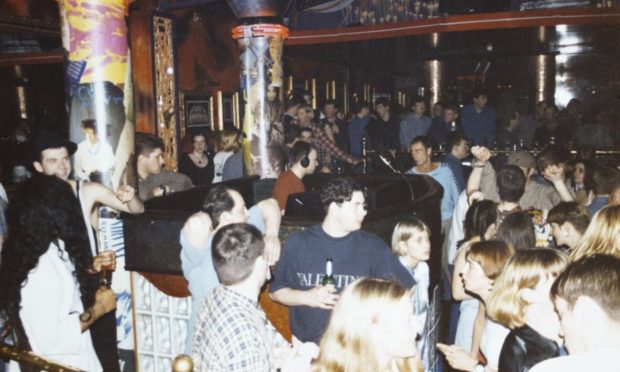 A busy dancefloor during the Ice Factory's glory days.