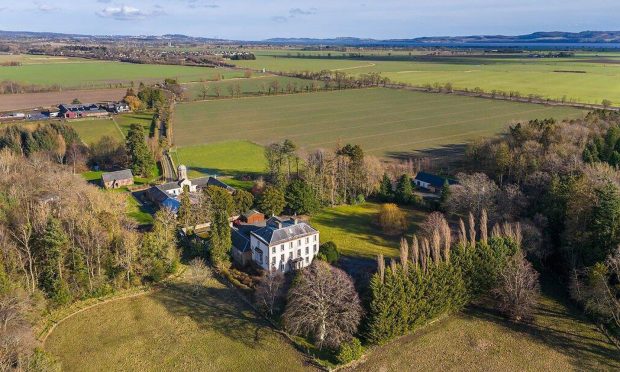 Inchmartine House enjoys a superb location in the Carse of Gowrie. Image: Strutt & Parker.