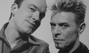 Jack Docherty with his hero David Bowie back in the day.