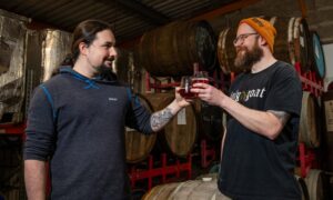 Johnny Horn and James Scanlan of, Holy Goat Brewing in Dundee. Image: Kim Cessford / DC Thomson