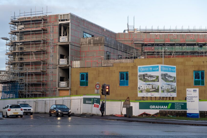 Construction work is ongoing at the Baird Family Hospital site in Aberdeen