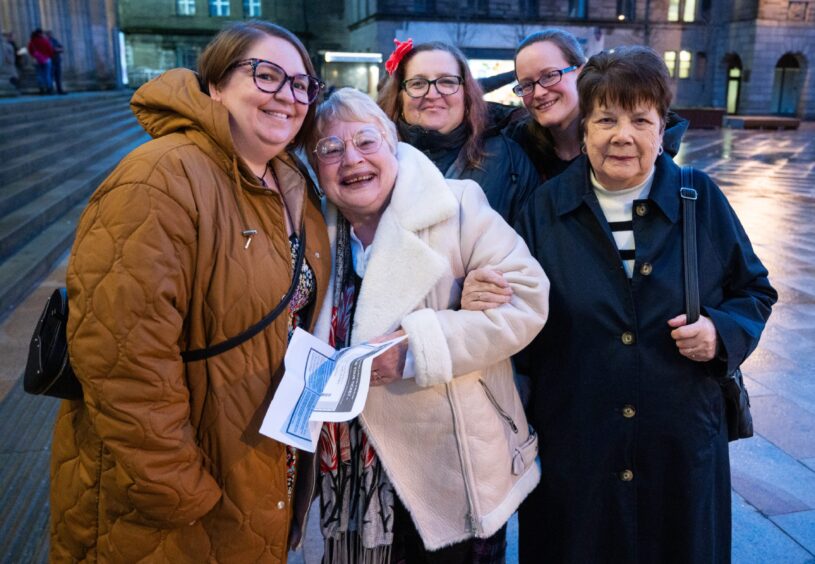 A group of ladies ready for some laughs as they wait to see Sarah Millican.