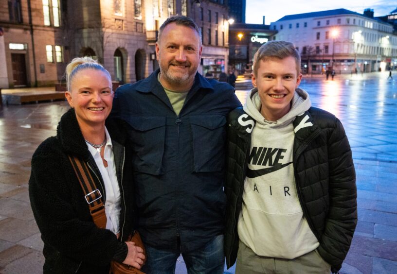 The Felemming family wait to see Sarah Millican's Late Bloomer show in Dundee's Caird Hall.