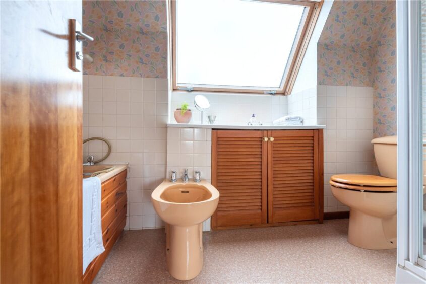 Family bathroom in Swedish style Newport house for sale 