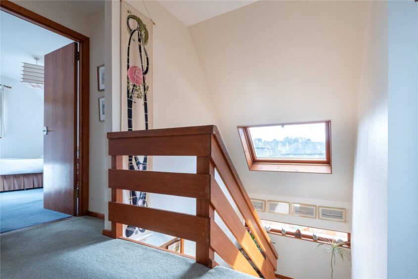 Upstairs landing at Swedish style Newport home for sale 