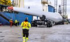 Turbine activity at the Port of Dundee. Port of Dundee. Image: Forth Ports/Peter Devlin