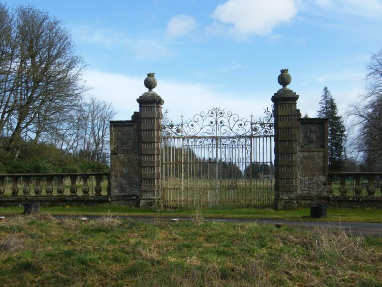 Locked gates at Panmure estate.
